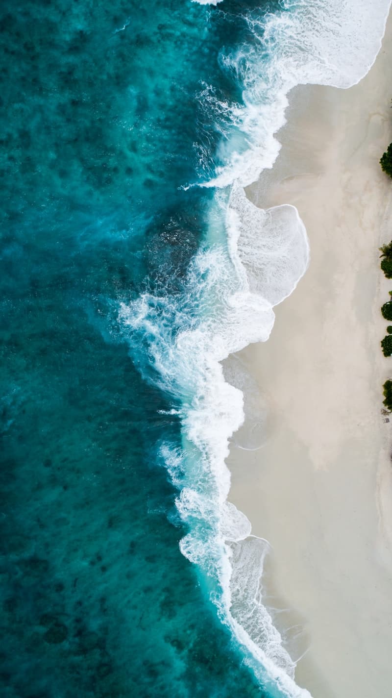 Sunlit ocean waves along the Southern California coast